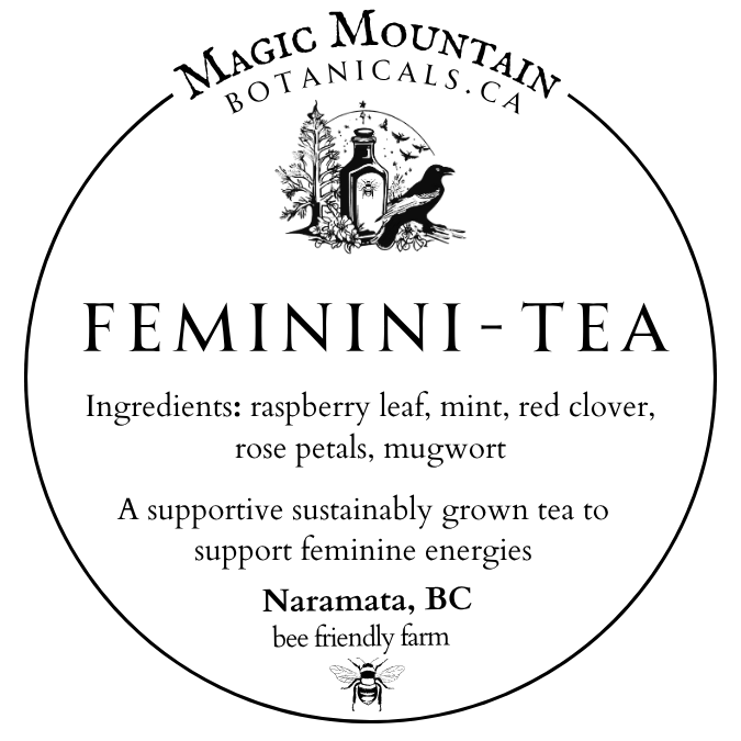 Magic Mountain Botanicals Feminini-Tea label