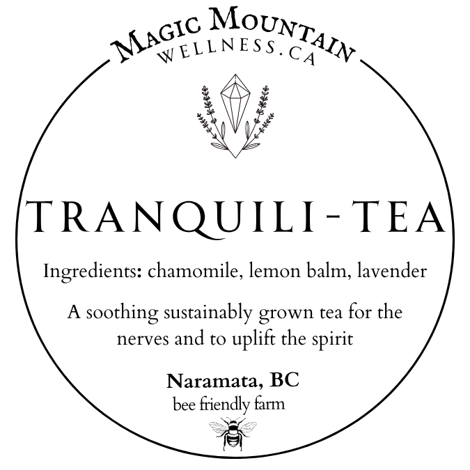 Magic Mountain Botanicals Tranquili-Tea label